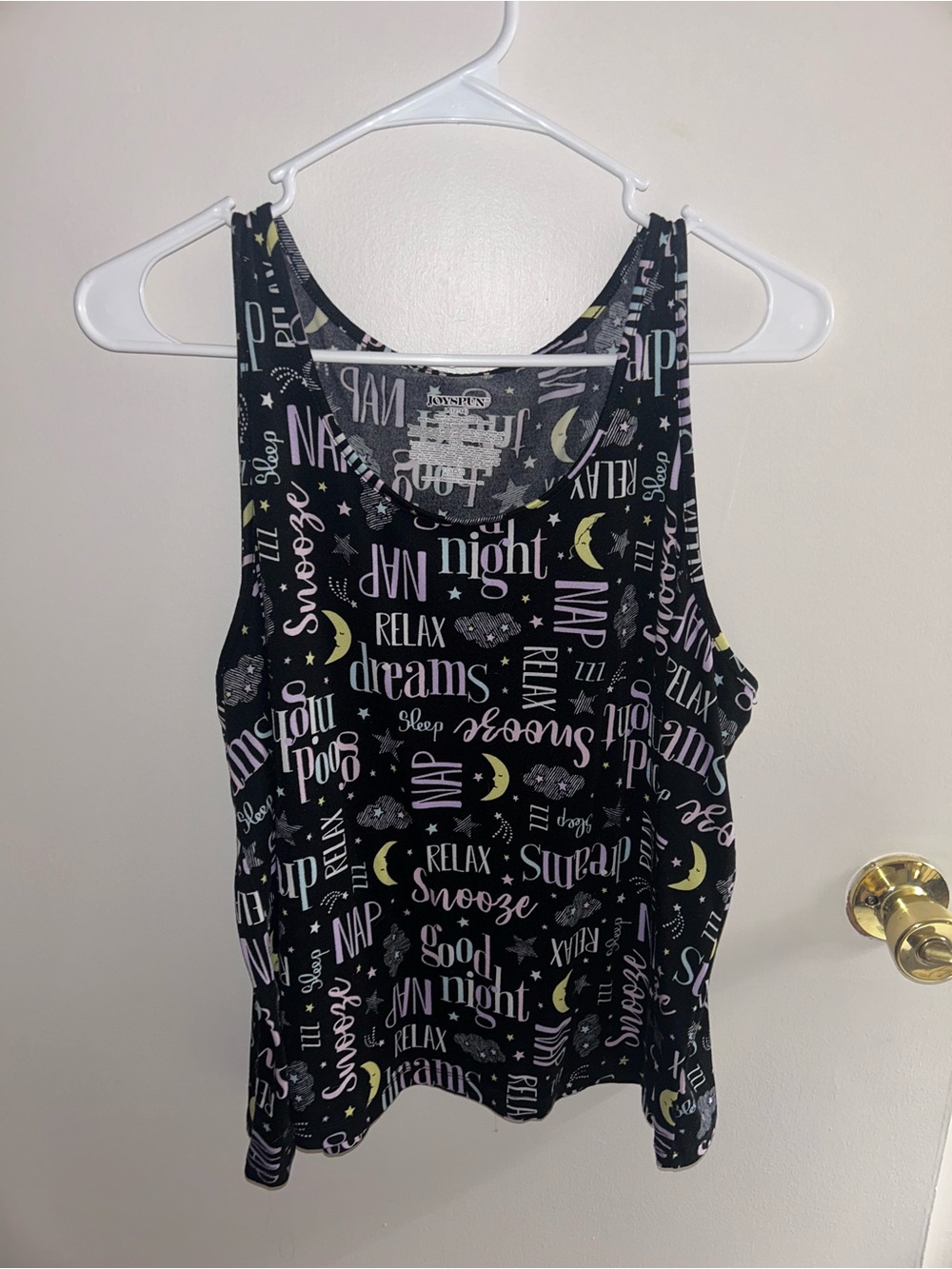 Joyspun - Black Graphic Pajama Top - L/Large